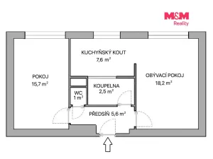 Prodej bytu 2+kk, Břeclav - Poštorná, Dělnická, 51 m2
