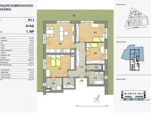 Prodej bytu 4+kk, Dobřichovice, Souběžná, 117 m2