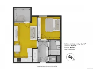 Prodej bytu 2+kk, Klecany, V Honech, 48 m2
