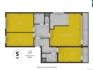 Pronájem bytu 4+1, Praha, U pramene, 91 m2