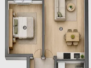 Prodej bytu 2+kk, Praha - Hlubočepy, Fabiánové, 45 m2