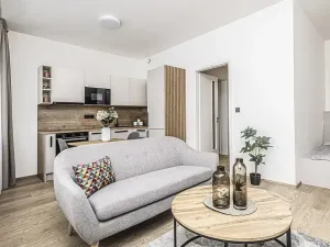 Pronájem bytu 1+kk, Praha - Karlín, Pobřežní, 27 m2