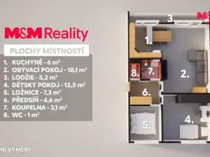 Prodej bytu 3+kk, Nymburk, Generála Antonína Sochora, 61 m2