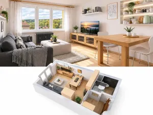 Pronájem bytu 1+kk, Velké Hamry, 24 m2