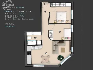 Prodej bytu 3+kk, Torrevieja, Alicante, Španělsko, 59 m2