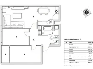 Pronájem bytu 3+kk, Praha - Petrovice, Rezlerova, 63 m2
