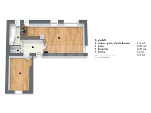 Pronájem bytu 2+kk, Vamberk, Žamberecká, 44 m2