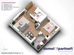 Prodej bytu 2+kk, Lavičky, 43 m2