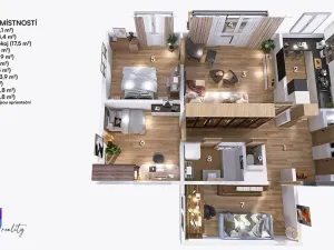 Prodej bytu 4+1, Brno, Uzbecká, 84 m2