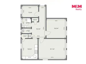 Prodej bytu 3+1, Karlovy Vary, Jiráskova, 74 m2