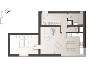 Prodej bytu 2+kk, Praha - Čimice, Fořtova, 61 m2