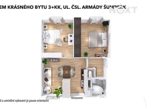 Pronájem bytu 3+kk, Šumperk, Čsl. armády, 63 m2