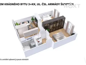 Pronájem bytu 3+kk, Šumperk, Čsl. armády, 63 m2