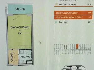Pronájem bytu 1+kk, Olomouc, Aloise Rašína, 29 m2