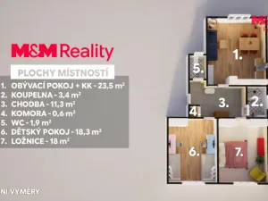 Prodej bytu 3+kk, Semily, 28. října, 77 m2