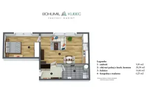 Prodej bytu 2+kk, Veselí nad Lužnicí, Budějovická, 52 m2
