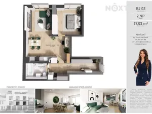 Prodej bytu 2+kk, Praha, 67 m2