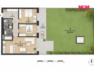 Pronájem bytu 3+kk, Praha - Žižkov, U Viktorie, 70 m2