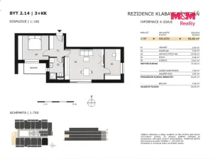 Prodej bytu 3+kk, Rokycany - Plzeňské Předměstí, Litohlavská, 69 m2