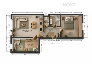 Prodej bytu 3+kk, Květnice, 60 m2