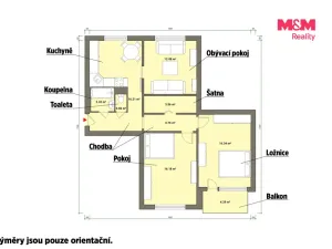 Prodej bytu 3+1, Toužim, 74 m2