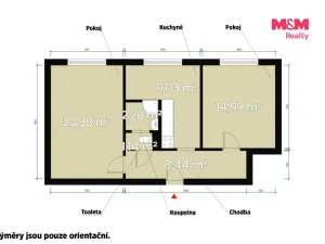 Pronájem bytu 2+1, Plzeň - Lobzy, Rokycanská, 58 m2