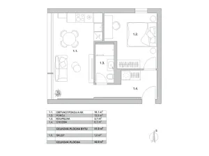 Prodej bytu 2+kk, Praha - Karlín, Nekvasilova, 42 m2