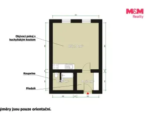 Pronájem bytu 1+kk, Plzeň - Bolevec, Krašovská, 30 m2
