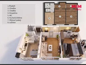 Prodej bytu 2+1, Praha - Strašnice, Jevanská, 68 m2
