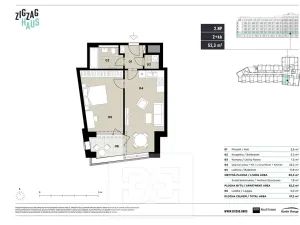 Prodej bytu 2+kk, Praha, U Výstaviště, 57 m2
