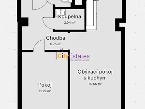 Prodej bytu 2+kk, Praha - Chodov, Konstantinova, 43 m2