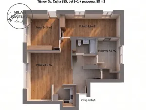 Prodej bytu 3+1, Tišnov, Sv. Čecha, 88 m2
