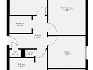 Pronájem bytu 4+1, Klatovy, Pod Hůrkou, 75 m2