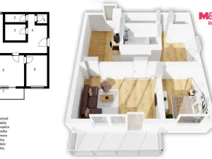 Prodej bytu 2+1, Hradec Králové, Ladova, 60 m2