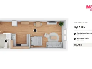 Prodej bytu 1+kk, Třeboň - Třeboň II, Táboritská, 30 m2