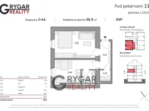 Prodej bytu 1+1, Praha - Vysočany, Pod pekárnami, 49 m2