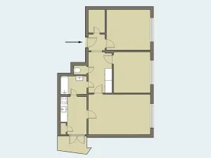 Prodej bytu 3+1, Brno, Merhautova, 67 m2