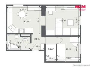 Prodej bytu 3+kk, Horní Slavkov, Zahradní, 48 m2