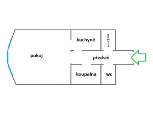 Pronájem bytu 1+kk, Praha - Libeň, Světova, 47 m2
