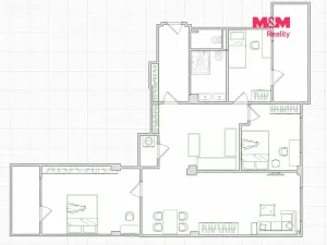 Prodej bytu 4+1, Pardubice, Palackého třída, 91 m2