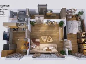 Prodej bytu 2+1, Olomouc, Stiborova, 44 m2