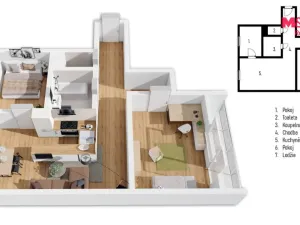 Prodej bytu 3+kk, Sedlčany, U Školky, 54 m2