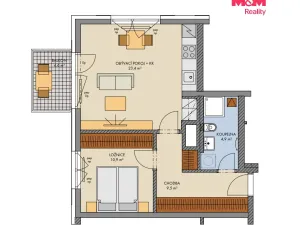 Prodej bytu 2+kk, Kralupy nad Vltavou, Nádražní, 52 m2