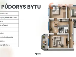 Prodej bytu 3+1, Veselí nad Moravou, Chaloupky, 73 m2