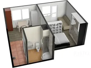 Pronájem bytu 1+1, Písek, třída Přátelství, 38 m2