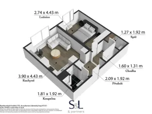 Prodej bytu 2+kk, Nový Bor, Rumburských hrdinů, 43 m2