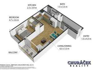 Prodej bytu 2+kk, Abertamy, Plešivecká, 56 m2
