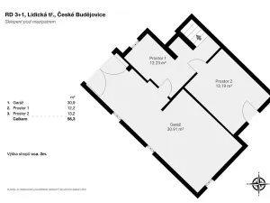 Prodej rodinného domu, České Budějovice, Lidická tř., 123 m2