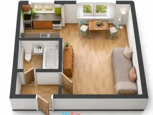 Prodej bytu 1+kk, Praha - Záběhlice, Svojšovická, 28 m2