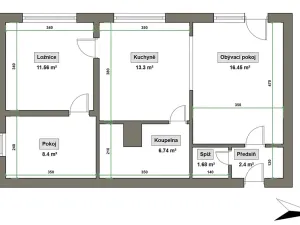Prodej bytu 3+1, Vsetín, Bratří Hlaviců, 61 m2